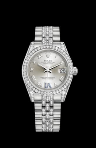 Rolex Datejust 31 White Gold Diamond / Jubilee Diamond / Silver Roman