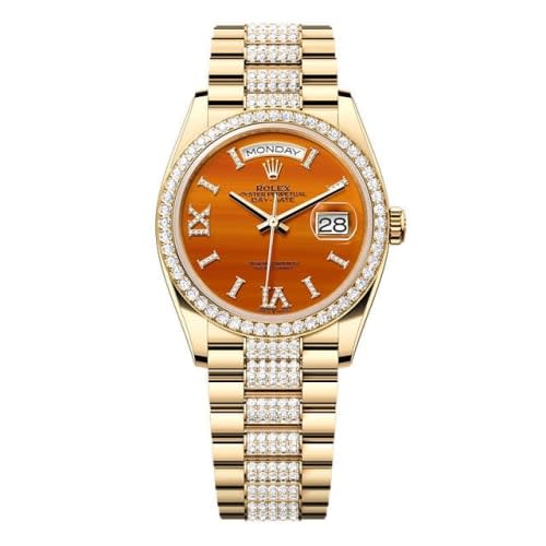 Rolex Day-Date 36 Yellow Gold - Diamond / Carnelian / President - Diamond