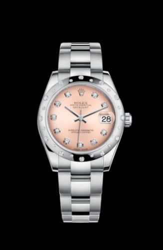 Rolex Datejust 31 Stainless Steel Domed Diamond / Oyster / Pink - Diamond