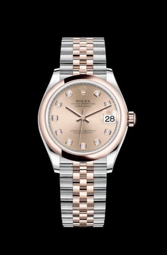 Rolex Datejust 31 Stainless Steel/ Rose Gold / Domed / Rose - Diamond / Jubilee