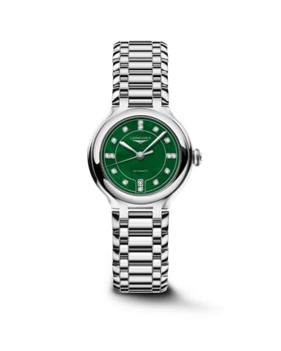 Longines PrimaLuna 30 Automatic Stainless Steel / Green MOP / Bracelet
