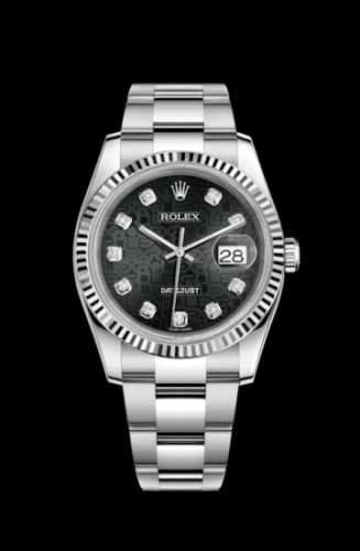 Rolex Datejust 36 Stainless Steel Fluted / Oyster / Black Computer