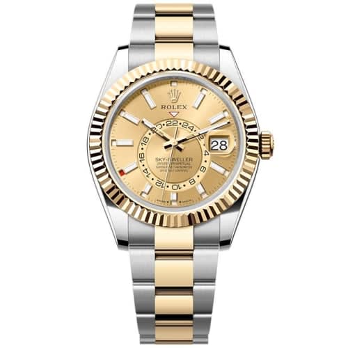 Rolex Sky-Dweller Stainless Steel - Yellow Gold / Champagne / Oyster