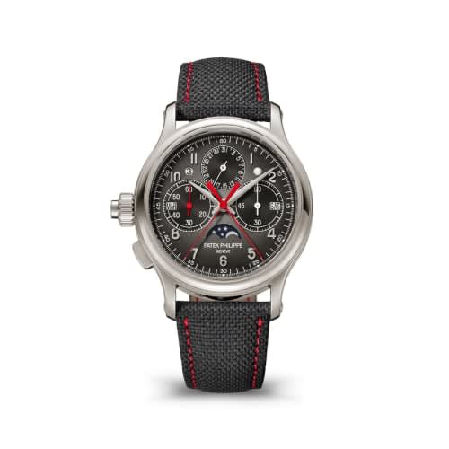 Patek Philippe Perpetual Calendar Split-Seconds Chronograph 5373 Left-Hander Platinum / Grey