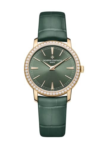Vacheron Constantin Traditionnelle Manual-Winding 33 Pink Gold - Diamond / Green