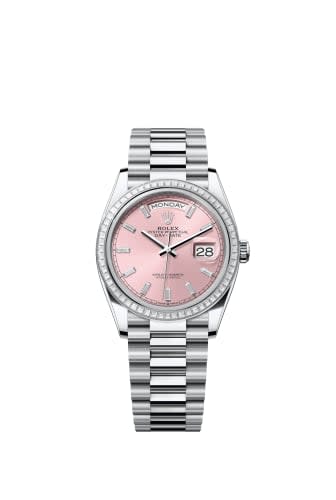 Rolex Day-Date 36 Platinum - Baguette / Pink - Baguette / President