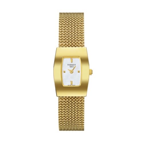 Tissot Bellflower Tonneau Yellow Gold / Silver / Bracelet