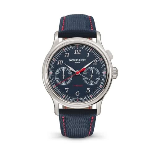 Patek Philippe Monopusher Chronograph 5470 Platinum / Blue