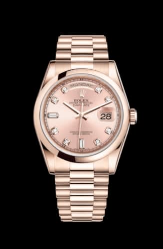 Rolex Day-Date 36 Everose Domed / President / Pink Diamond