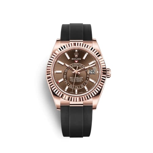 Rolex Sky-Dweller Everose / Chocolate / Oysterflex