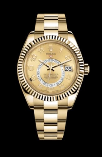 Rolex Sky-Dweller Yellow Gold / Champagne Arabic