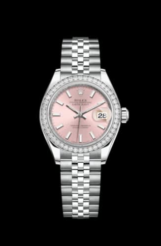 Rolex Lady-Datejust 28 Stainless Steel / Diamond / Pink / Jubilee