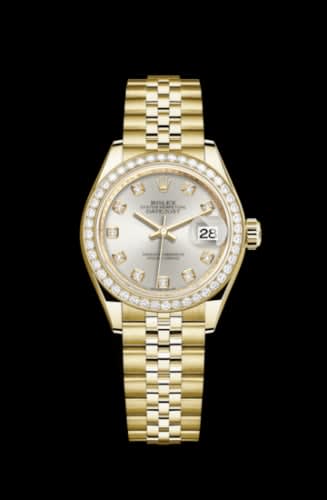 Rolex Lady-Datejust 28 Yellow Gold Diamond / Jubilee / Silver Diamond