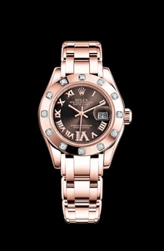 Rolex Datejust Pearlmaster 29 Everose Diamond / Chocolate Roman