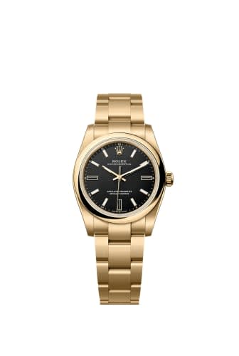 Rolex Oyster Perpetual 34 Yellow Gold / Black