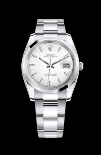 Rolex Oyster Perpetual Date 34 Stainless Steel Domed / Oyster / White