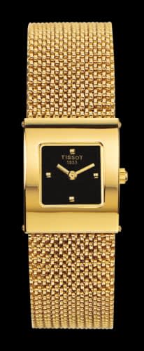 Tissot Bellflower Square Yellow Gold / Black / Bracelet