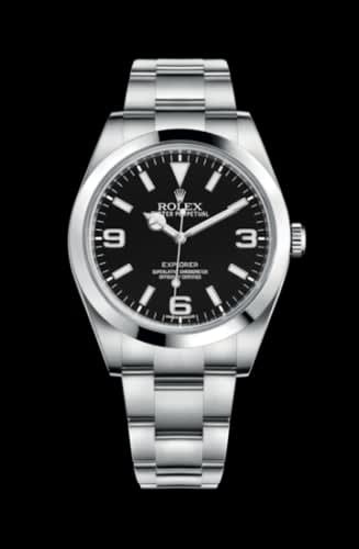 Rolex Explorer 39 Stainless Steel / Black