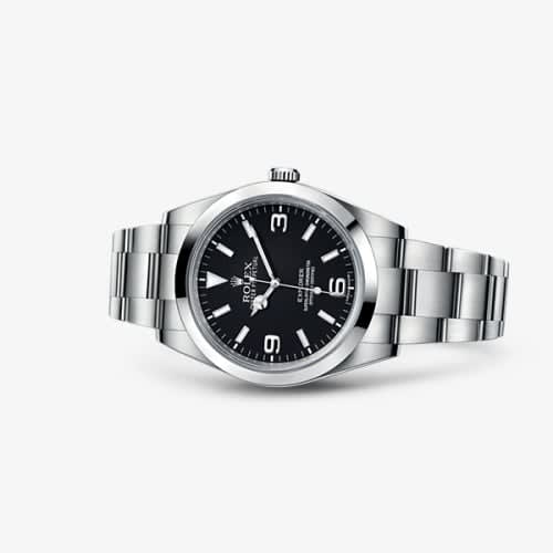 Rolex Explorer 39 / Stainless steel / Black