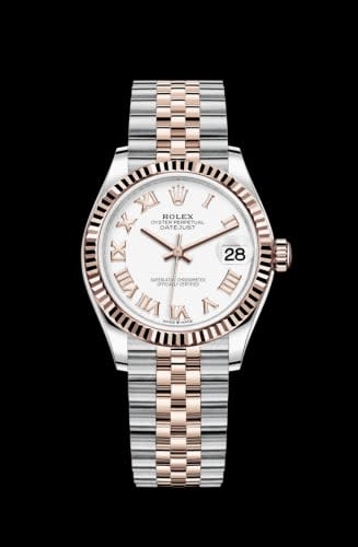 Rolex Datejust 31 Stainless Steel/ Rose Gold / Fluted / White - Roman / Jubilee