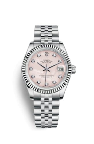 Rolex Datejust 31 Stainless Steel Fluted / Jubilee / Pink MOP Diamond