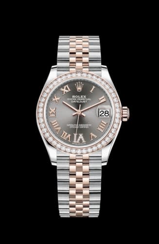 Rolex Datejust 31 Stainless Steel/ Rose Gold / Diamond / Grey - Roman / Jubilee