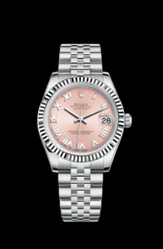 Rolex Datejust 31 Stainless Steel Fluted / Jubilee / Pink Roman