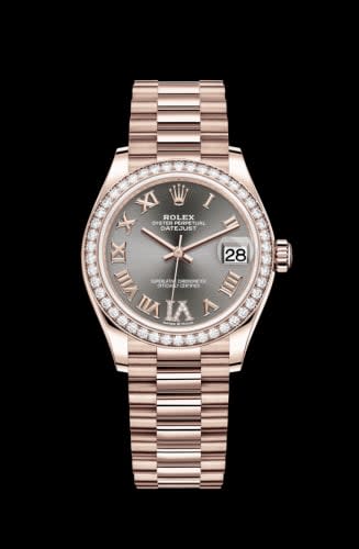 Rolex Datejust 31 Rose Gold / Diamond / Grey - Roman / President