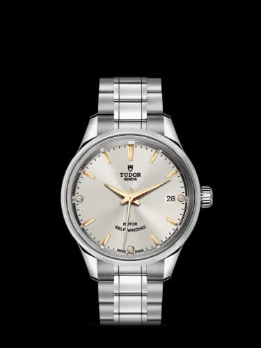 Tudor Style 34 Stainless Steel / Silver-Diamond / Bracelet