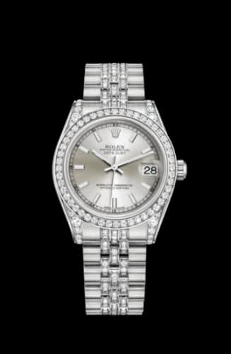 Rolex Datejust 31 White Gold Diamond / Jubilee Diamond / Silver
