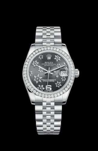 Rolex Datejust 31 Stainless Steel Diamond / Jubilee / Dark Rhodium Floral