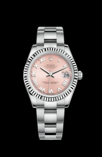 Rolex Datejust 31 Stainless Steel Fluted / Oyster / Pink Roman