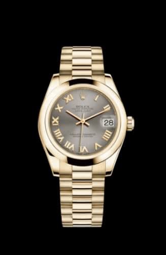 Rolex Datejust 31 Yellow Gold Domed / President / Steel Roman