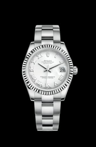 Rolex Datejust 31 Stainless Steel Fluted / Oyster / White - Roman