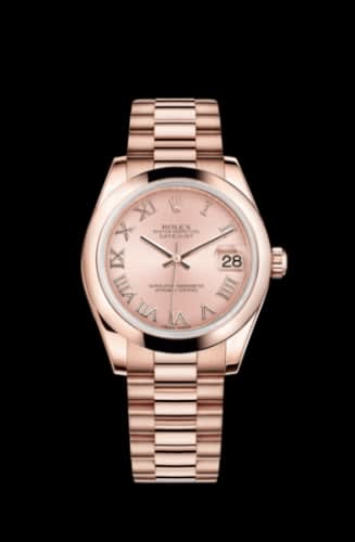 Rolex Datejust 31 Everose Domed / President / Pink Roman