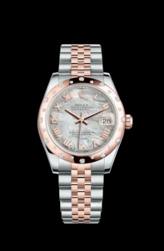 Rolex Datejust 31 Rolesor Everose Domed Diamond / Jubilee / MOP Roman