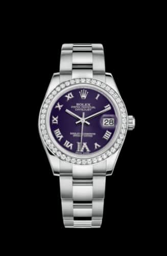 Rolex Datejust 31 Stainless Steel Diamond / Oyster / Purple - Roman