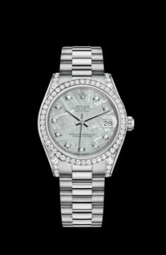 Rolex Datejust 31 White Gold Diamond / President / Meteorite