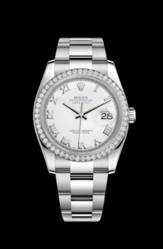 Rolex Datejust 36 Stainless Steel Diamond / Oyster / Silver