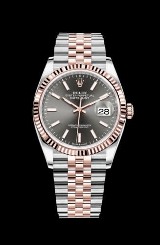 Rolex Datejust 36 Stainless Steel / Everose / Fluted / Slate / Jubilee