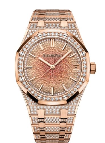 Audemars Piguet Royal Oak 155020 Pink Gold / Orange Sapphire