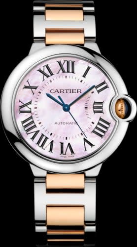 Cartier Ballon Blue de Cartier 36 Automatic Stainless Steel / Pink Gold / Mother of Pearl / Bracelet