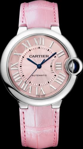 Cartier Ballon Blue de Cartier 36 Automatic Stainless Steel / Pink