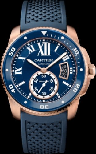 Cartier Calibre de Cartier Diver Pink Gold / Blue