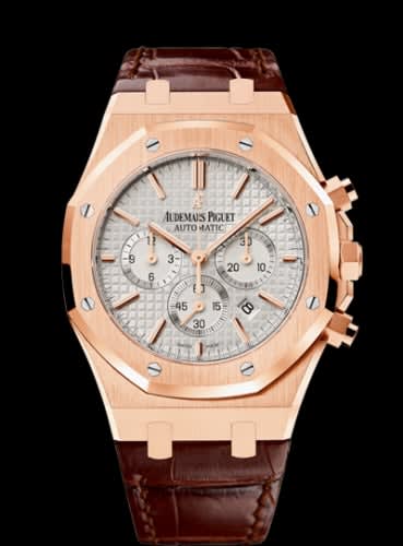 Audemars Piguet Royal Oak Chronograph 41 Pink Gold / Silver / Strap