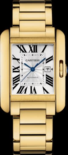 Cartier Tank Anglaise 29.8 Yellow Gold / Silver / Bracelet