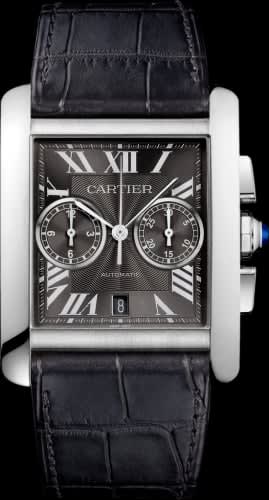 Cartier Tank MC 34.3 Chronograph Stainless Steel / Grey