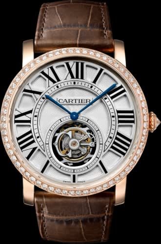 Cartier Rotonde de Cartier Flying Tourbillon Pink Gold / Diamond / Silver