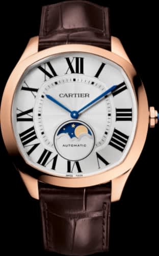 Cartier Drive de Cartier Moon Phases Pink Gold / Silver