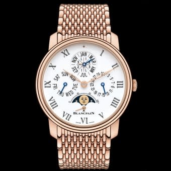 Blancpain Villeret Quantieme Perpetuel 8 Jours Red Gold / Enamel / Bracelet